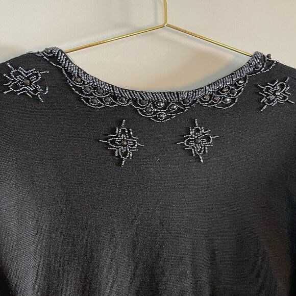 VTG Garland Long Sleeve Wool Blend Embellished Dress - Picture 8 of 16